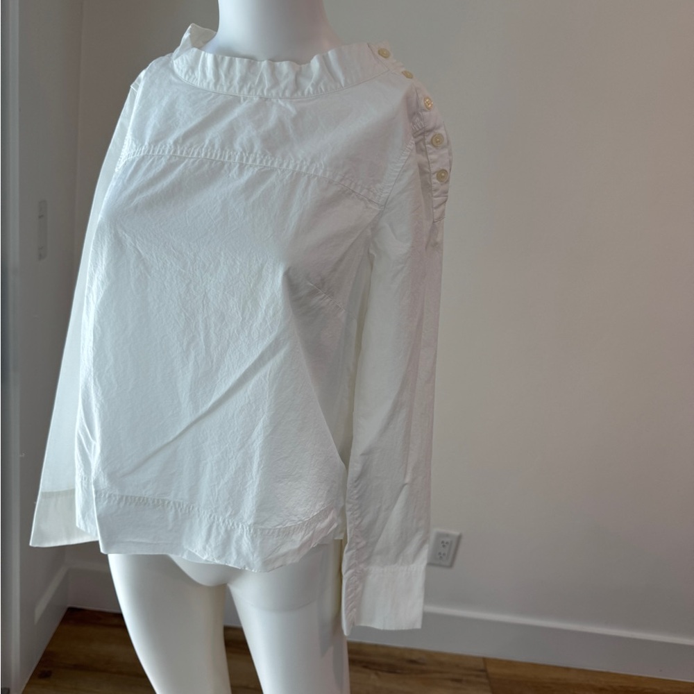 White Button-Detail Women's Top